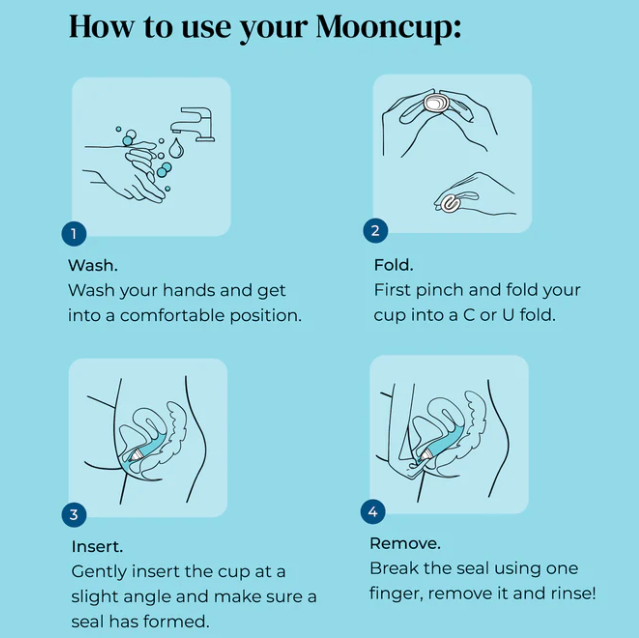 Herbruikbare menstruatiecup MoonCup Maat A, > 30 jaar - Afbeelding 3