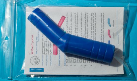 WoPeeH-pocket, nieuwe moderne plastuit voor vrouwen (Kleur: Icy Blue (Blauw))