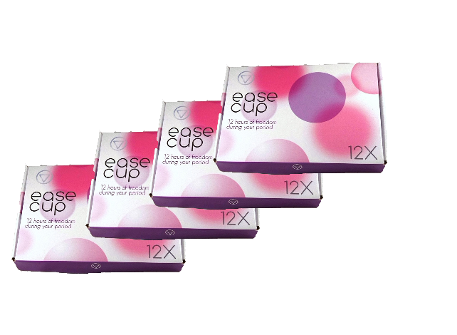 Image of EaseCup 2x - Tot 12 uur vrijheid tijdens je menstruatie! (aantal: 4 x EaseCup 12 pack (48 stuks))