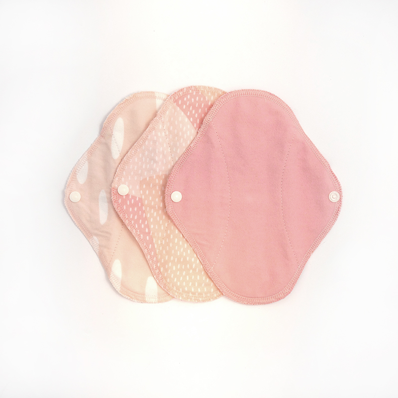 Image of ImseVimse Wasbare Inlegkruisjes bio katoen, 3 stuks (Design: Pink Sprinkle / Bloesem roze mix)