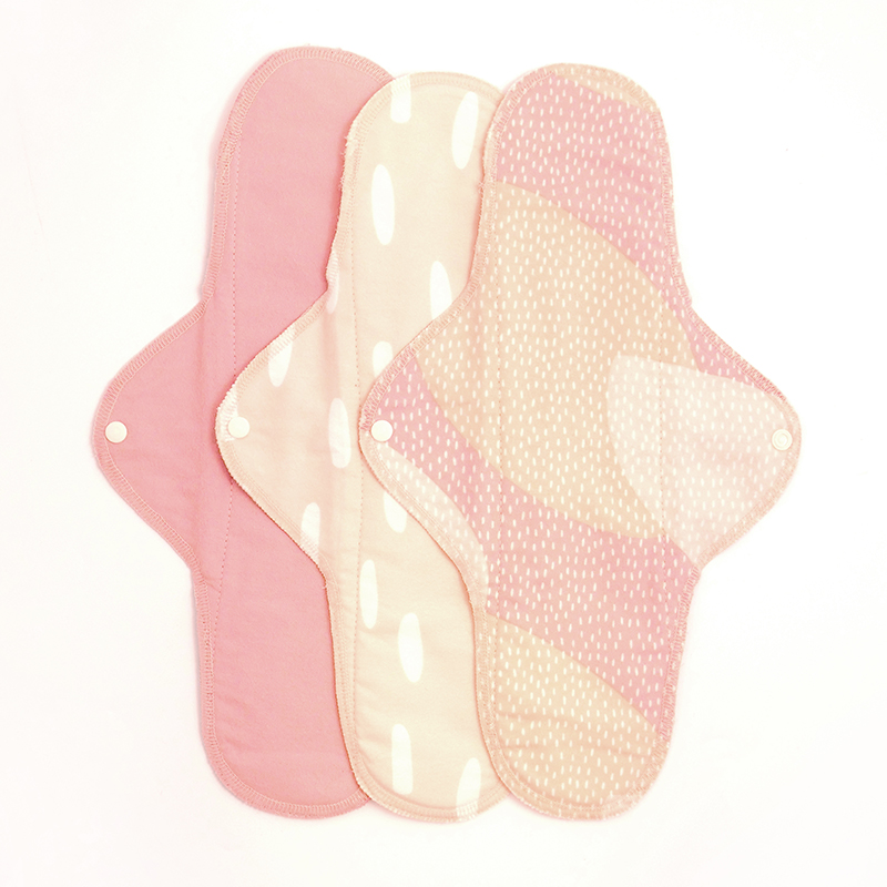 Image of ImseVimse Wasbaar nachtmaandverband bio katoen, 3 stuks (Design: Pink Sprinkle)