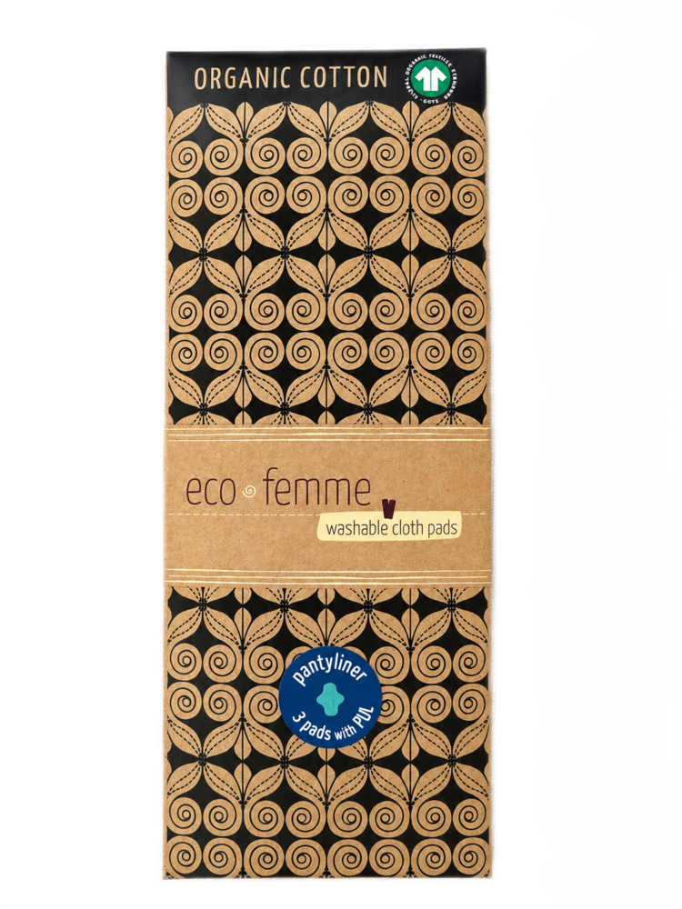 Eco Femme Inlegkruisjes met PUL - ZWART (3-Pack) - Afbeelding 5