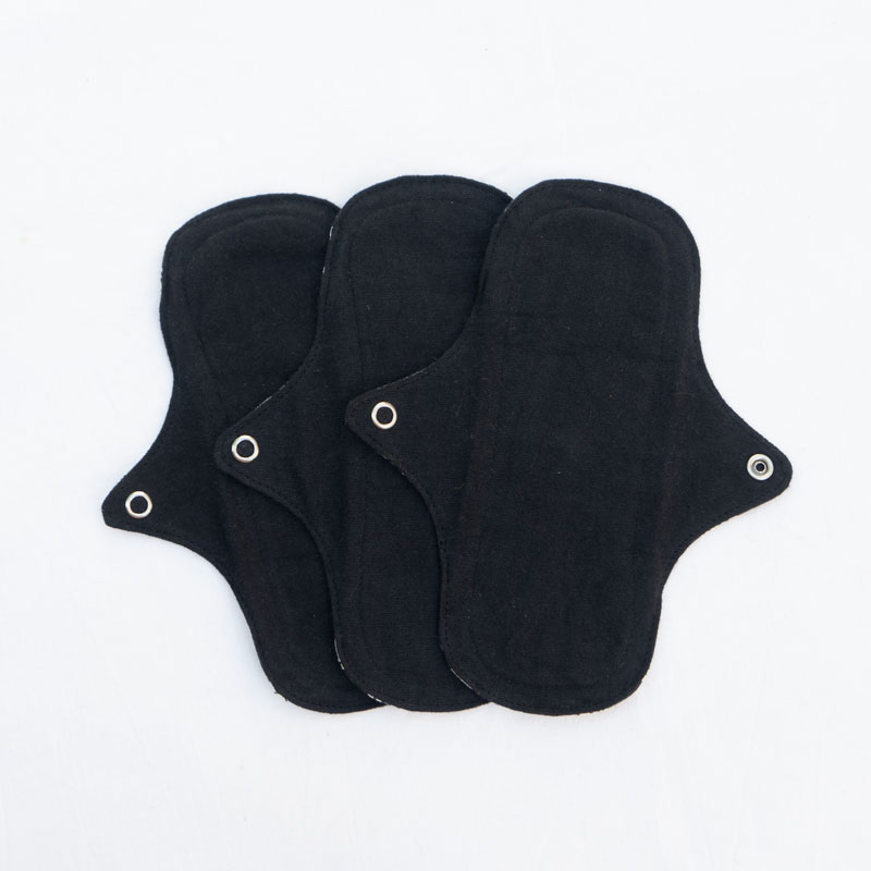 Eco Femme Inlegkruisjes met PUL � ZWART (3-Pack)